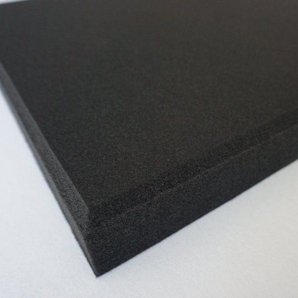 Planopol schwarz 50 mm mit Fase, Polyestervlies