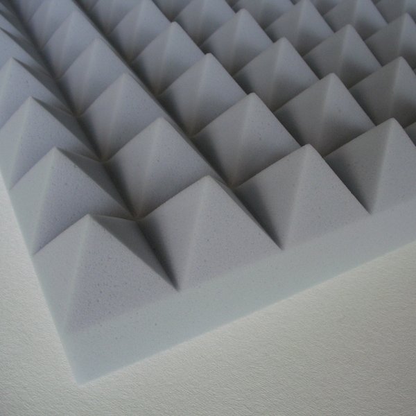 Pyramiden Schallabsorber 70 mm aus Basotect G+, 1000 x 500 x 70 mm